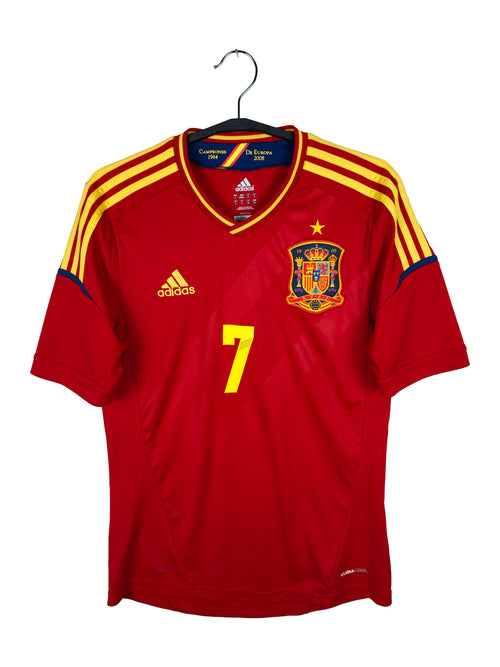 2011-12 Spain Home Shirt David Villa #7 - front view
