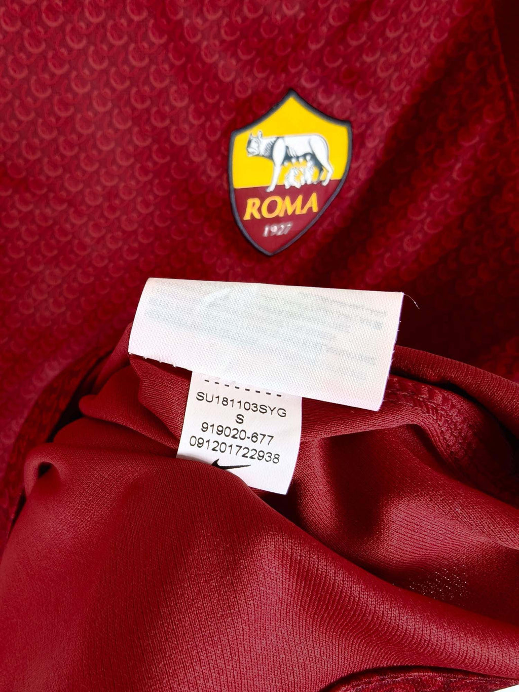 2018-19 AS Roma Home Shirt - detailed view