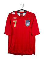 2006-08 England Away Shirt Beckham #7 - front view