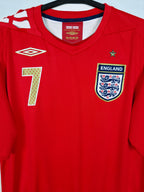 2006-08 England Away Shirt Beckham #7 - detailed view