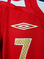 2006-08 England Away Shirt Beckham #7 - detailed view
