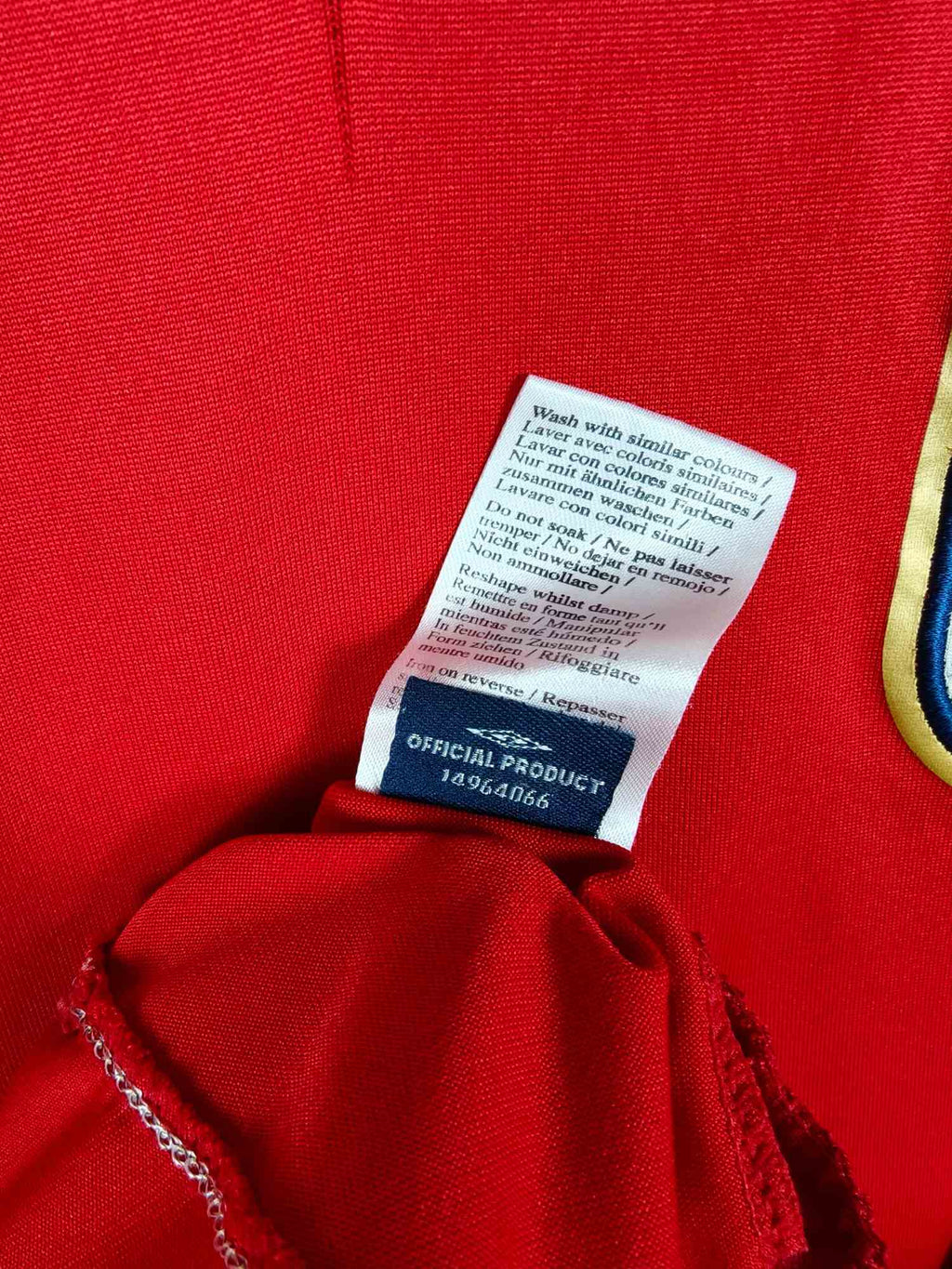 2006-08 England Away Shirt Beckham #7 - detailed view