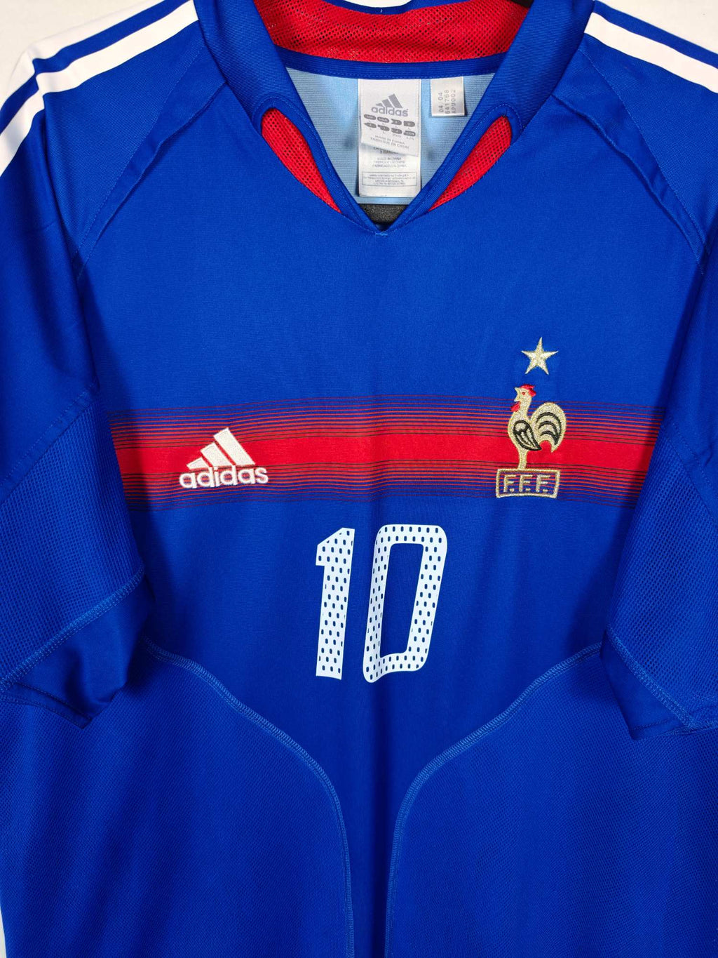 2004-06 France Home Shirt Zidane #10 - detailed view