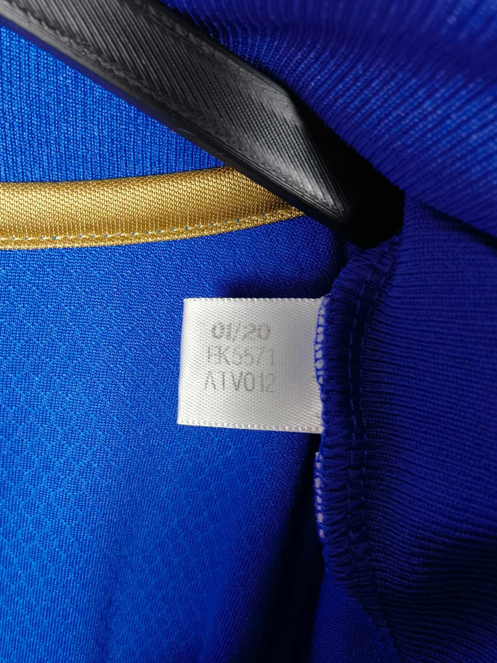 2020-21 Leicester City thuisshirt - detailfoto