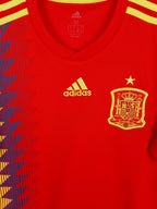 2018-19 Spain thuisshirt - detailfoto