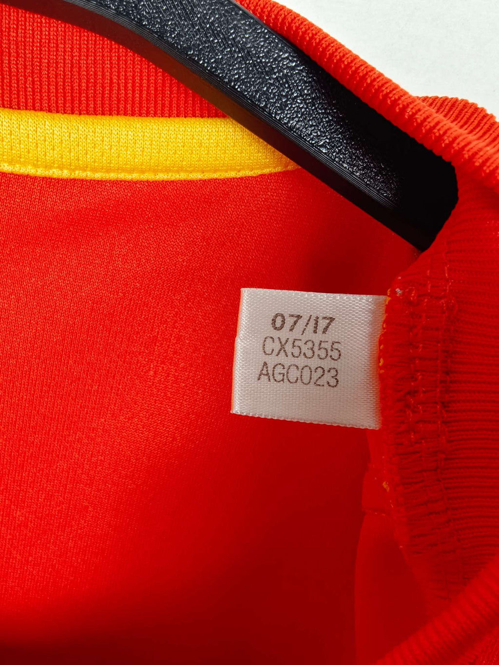 2018-19 Spain thuisshirt - detailfoto