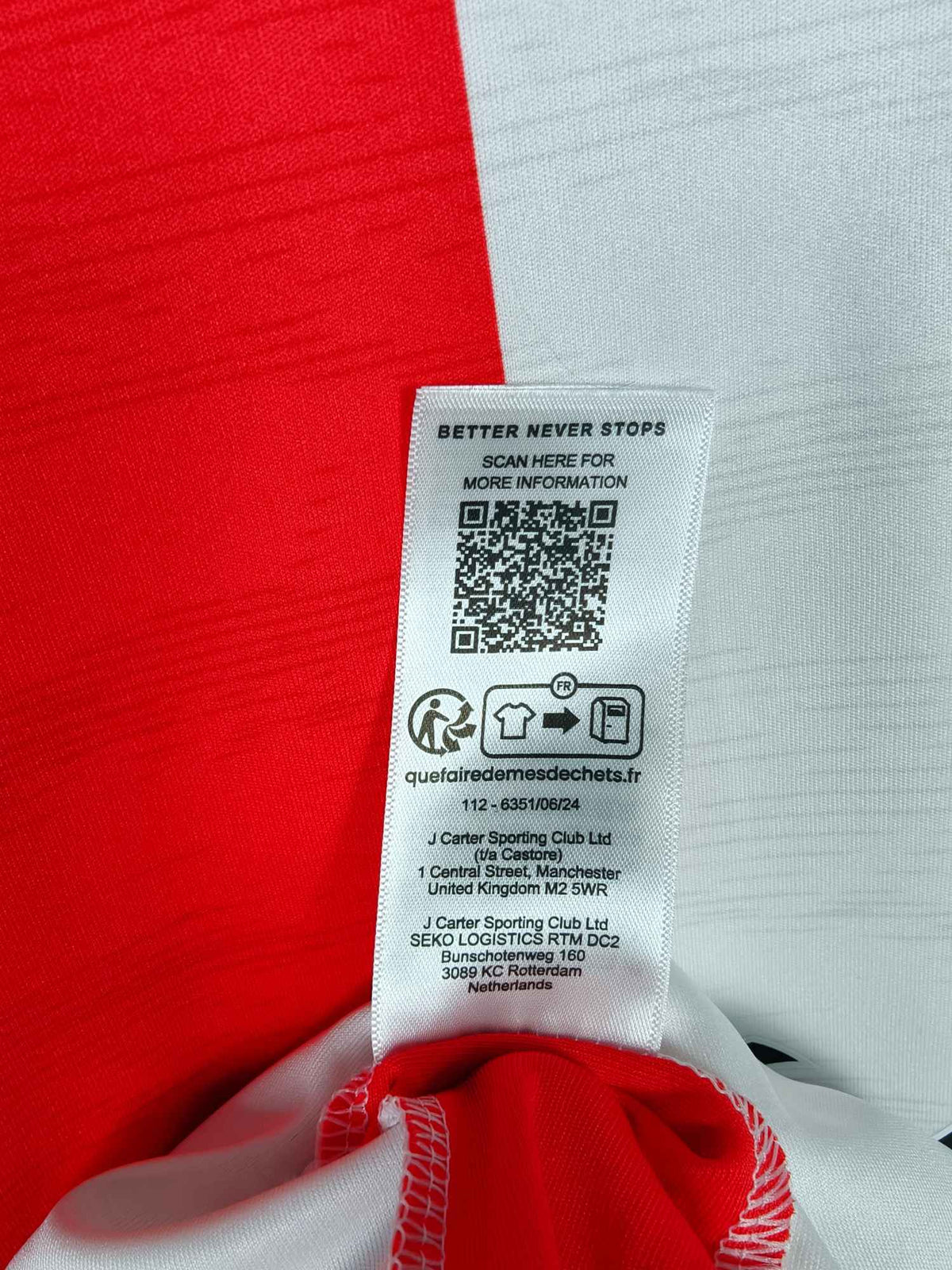 2024-25 Feyenoord Home Shirt - detailed view