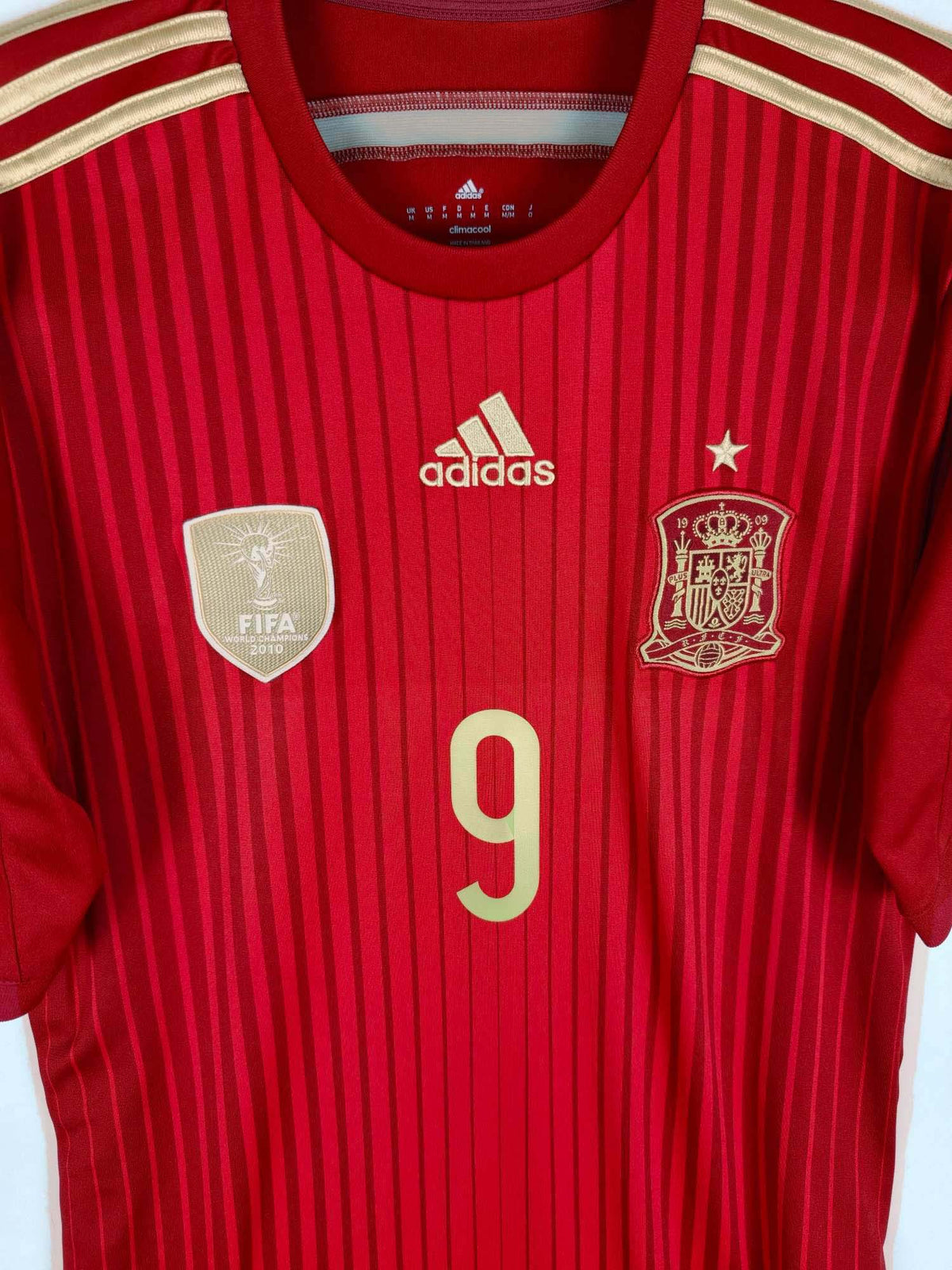 2014-15 Spain Home Shirt Torres #9 - detailed view