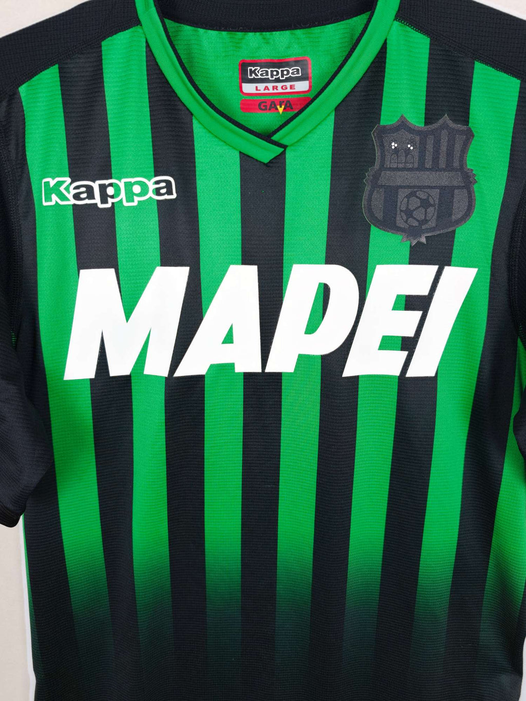 2018-19 Sassuolo thuisshirt - detailfoto