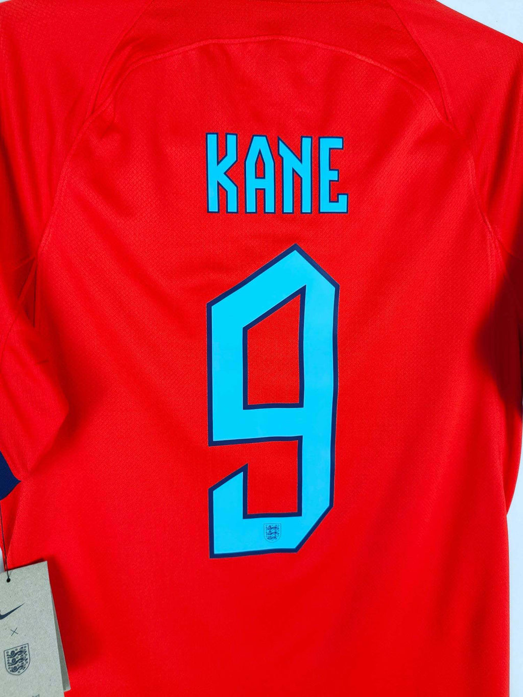 2022-23 England Away Shirt Kane #9 - detailed view