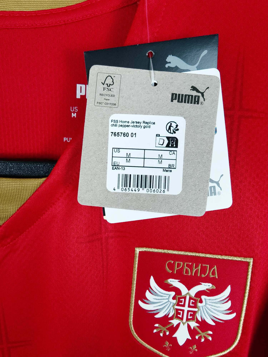 2022-23 Serbia Home Shirt - detailed view