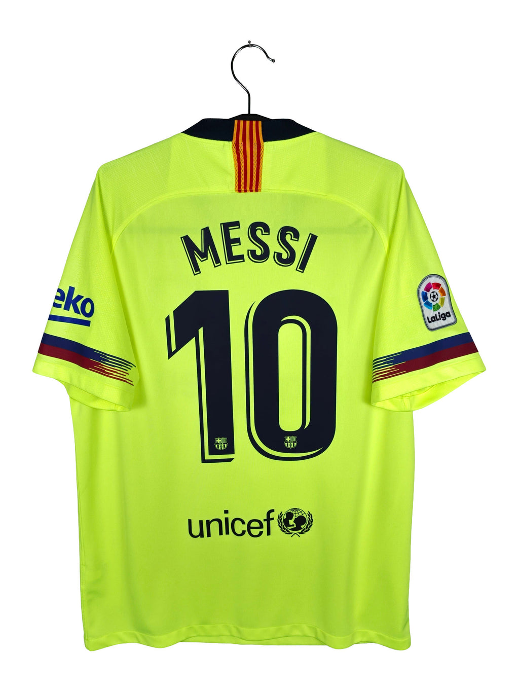 2018-19 Barcelona Away Shirt Messi #10 - back view