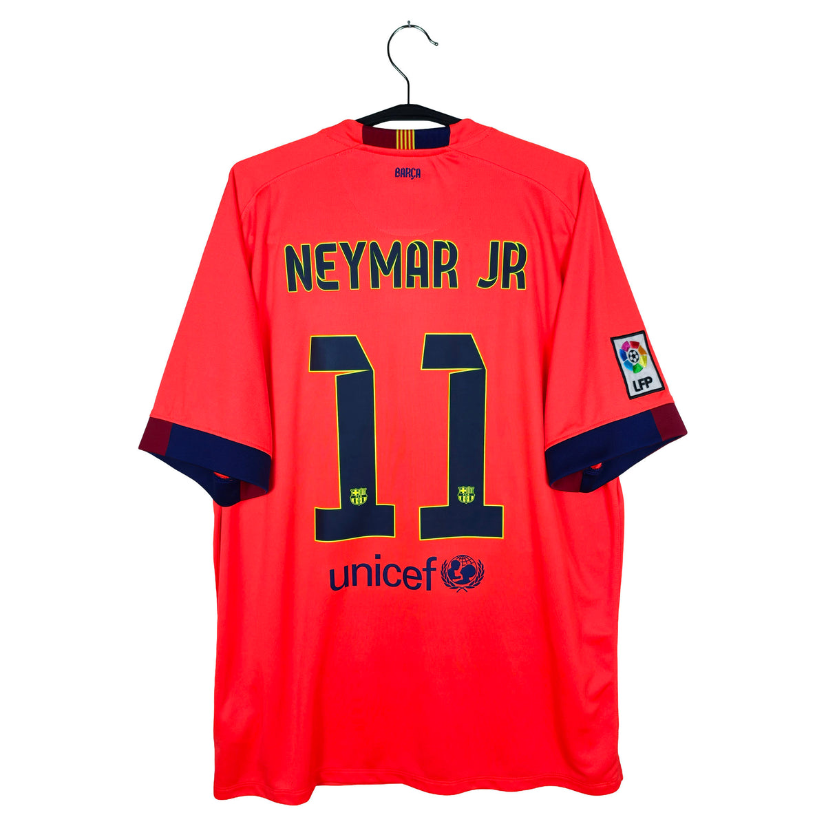 2014-15 Barcelona uitshirt Neymar Jr #11 - achterkant
