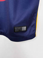 2015-16 Barcelona thuisshirt Suárez #9 - detailfoto
