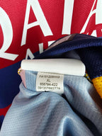 2015-16 Barcelona thuisshirt Suárez #9 - detailfoto