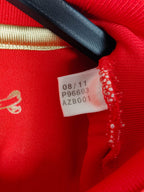 2010-12 Liverpool thuisshirt Torres #9 (LS) - detailfoto