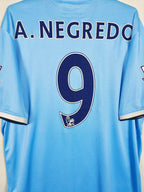 2013-14 Manchester City thuisshirt A. Negredo #9 - detailfoto