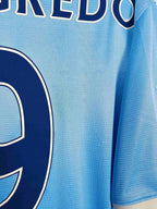 2013-14 Manchester City thuisshirt A. Negredo #9 - detailfoto