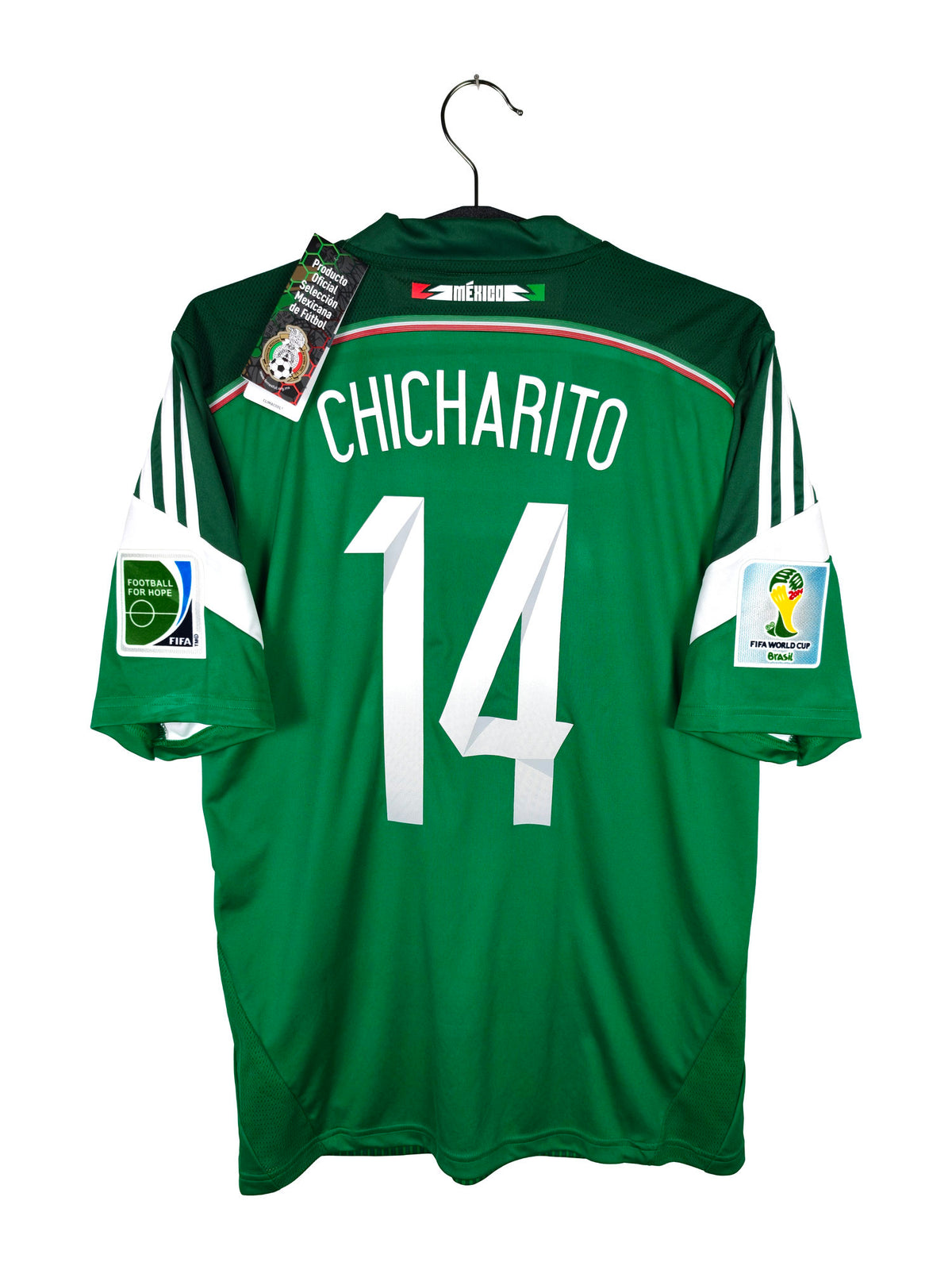 2014-15 Mexico Home Shirt Chicharito #14 - back view