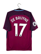 2017-18 Manchester City Away Shirt De Bruyne #17 - back view