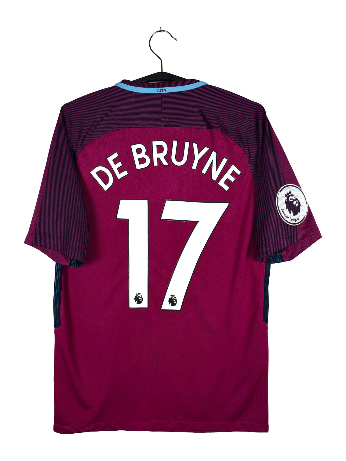 2017-18 Manchester City Away Shirt De Bruyne #17 - back view