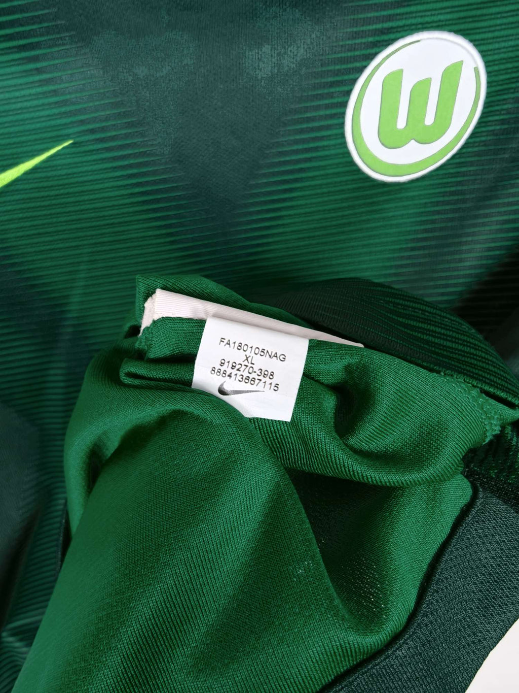 2018-19 Wolfsburg Home Shirt Roussillon #15 - detailed view