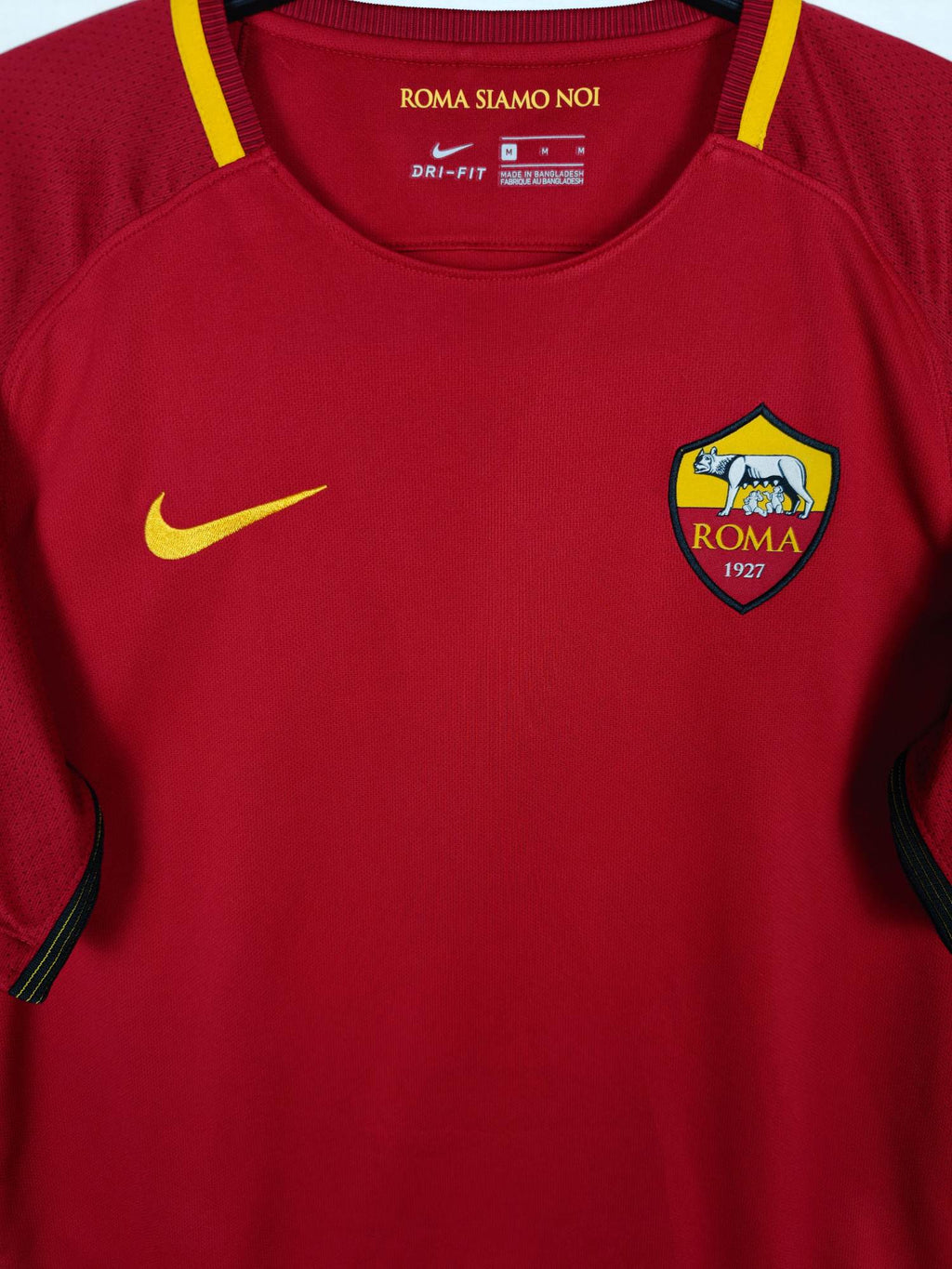 2017-18 AS Roma Home Shirt - detailed view