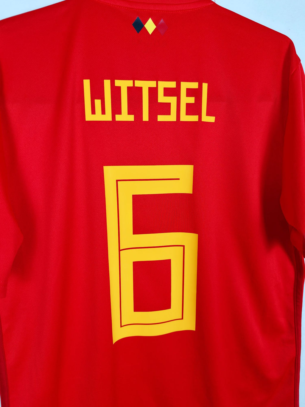 2018 Belgium Home Shirt Witsel #6 - detailed view