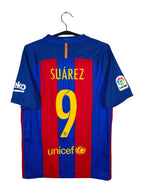 2016-17 Barcelona Home Shirt Suárez #9 - back view
