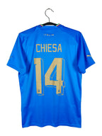 2022 Italy Home Shirt Chiesa #14 - back view