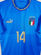 2022 Italy Home Shirt Chiesa #14 - detailed view
