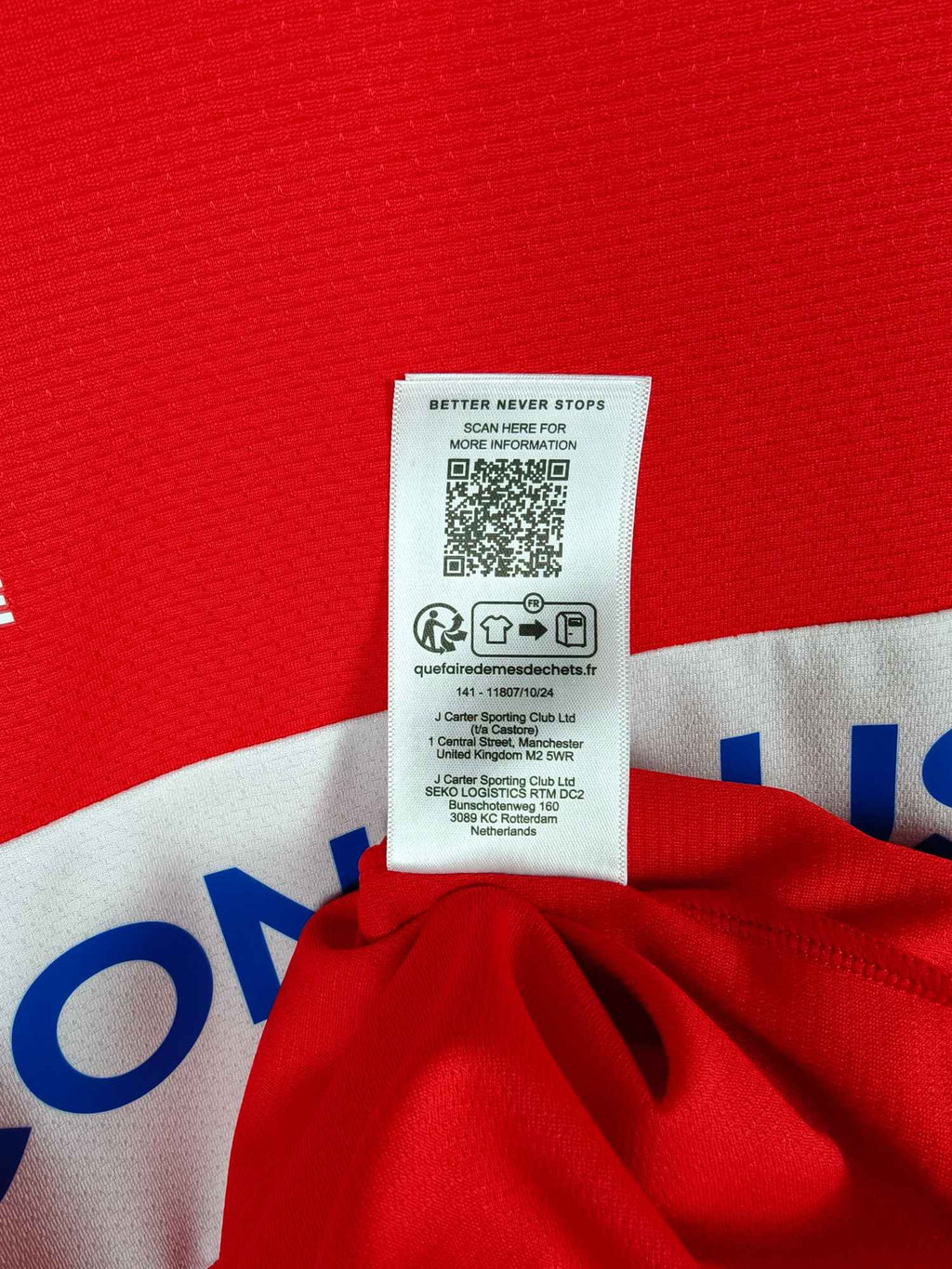 2024-25 Utrecht vierde shirt El Karouani #16 - detailfoto