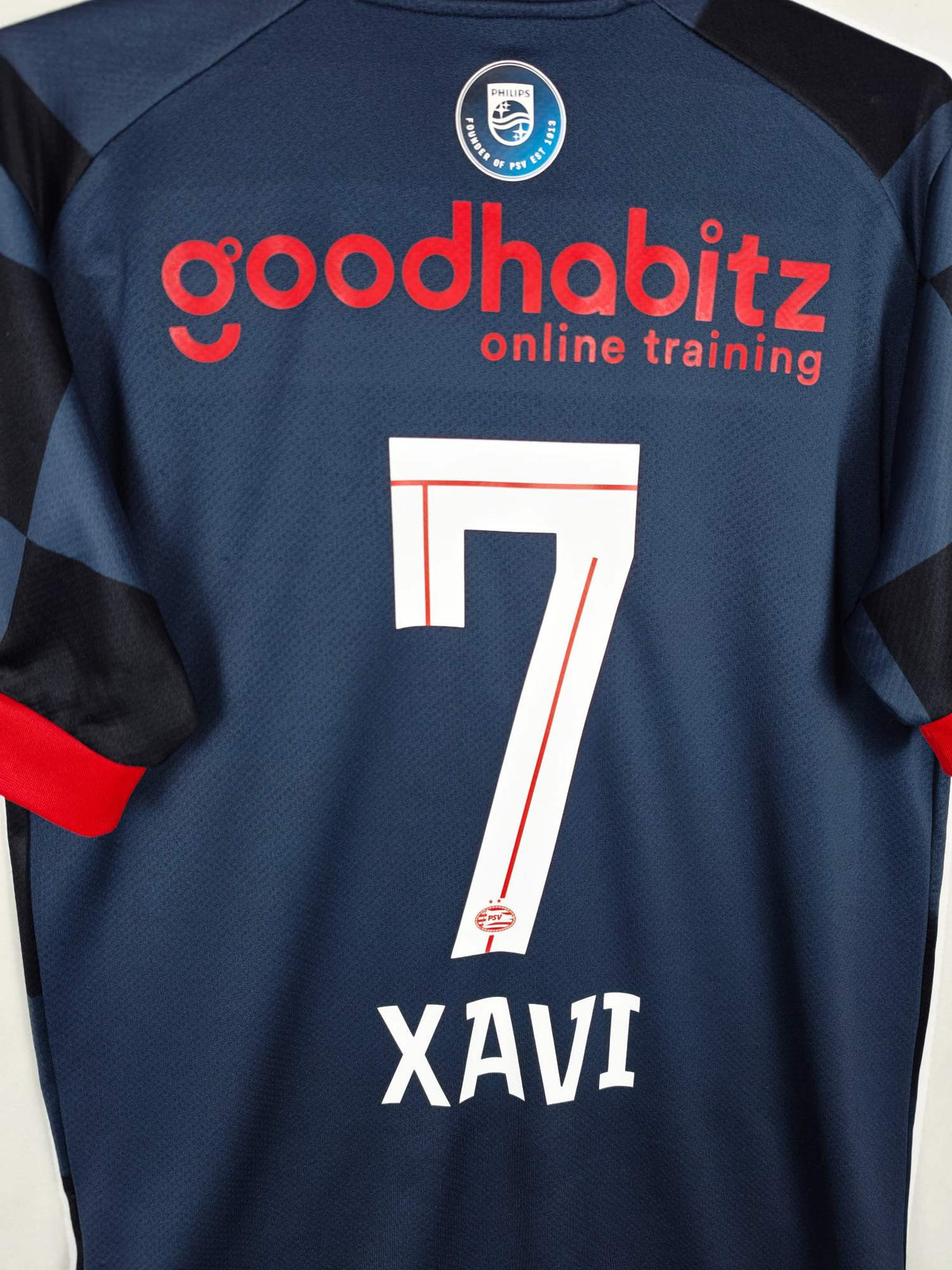 2022-23 PSV Away Shirt Xavi #7 - detailed view