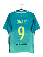 2016-17 Barcelona Third Shirt Suárez #9 - back view