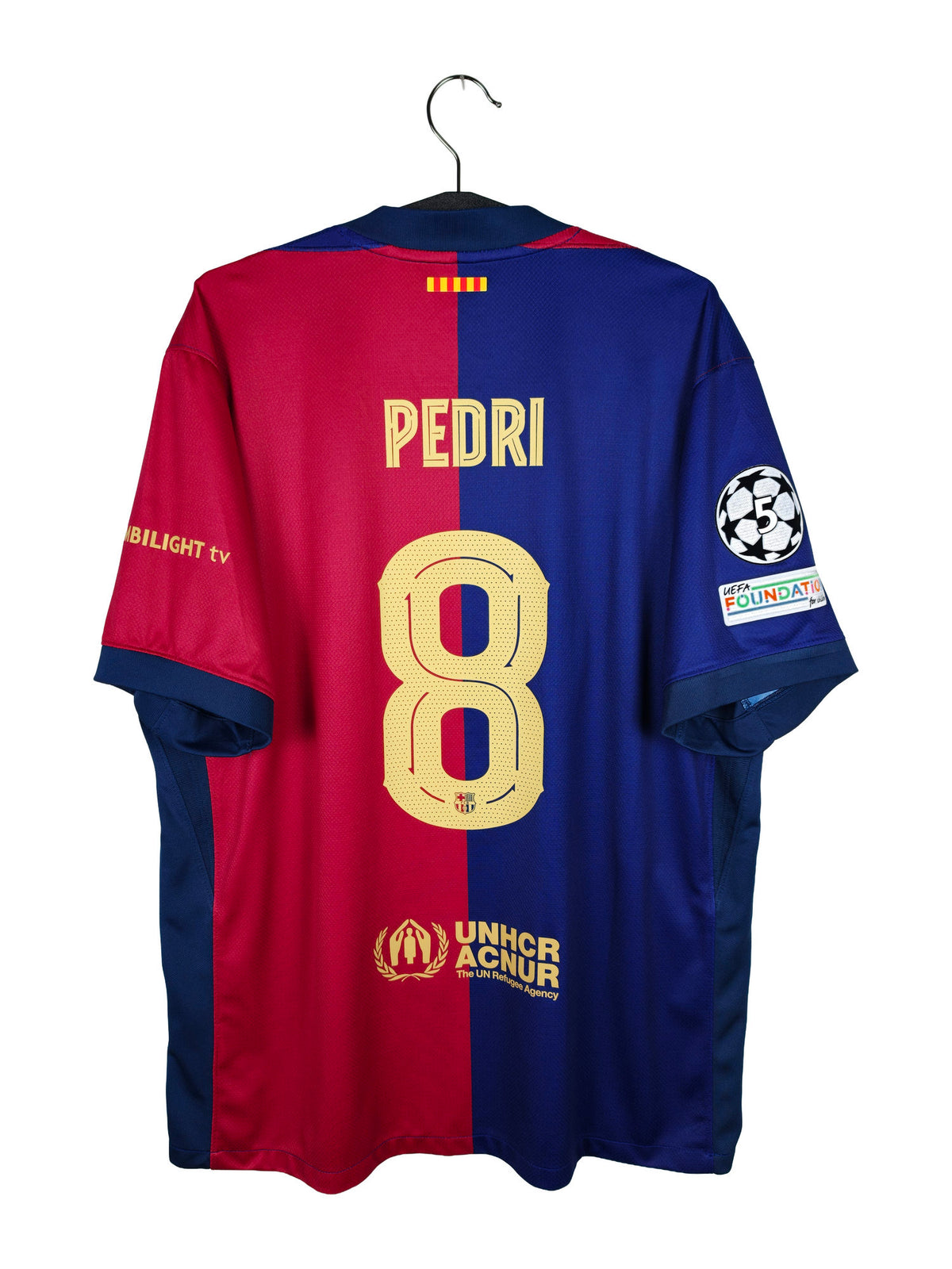 2024-25 Barcelona Home Shirt Pedri #8 - back view
