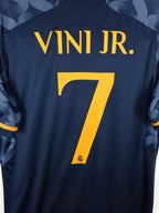 2023-24 Real Madrid Away Shirt Vini Jr. #7 - detailed view