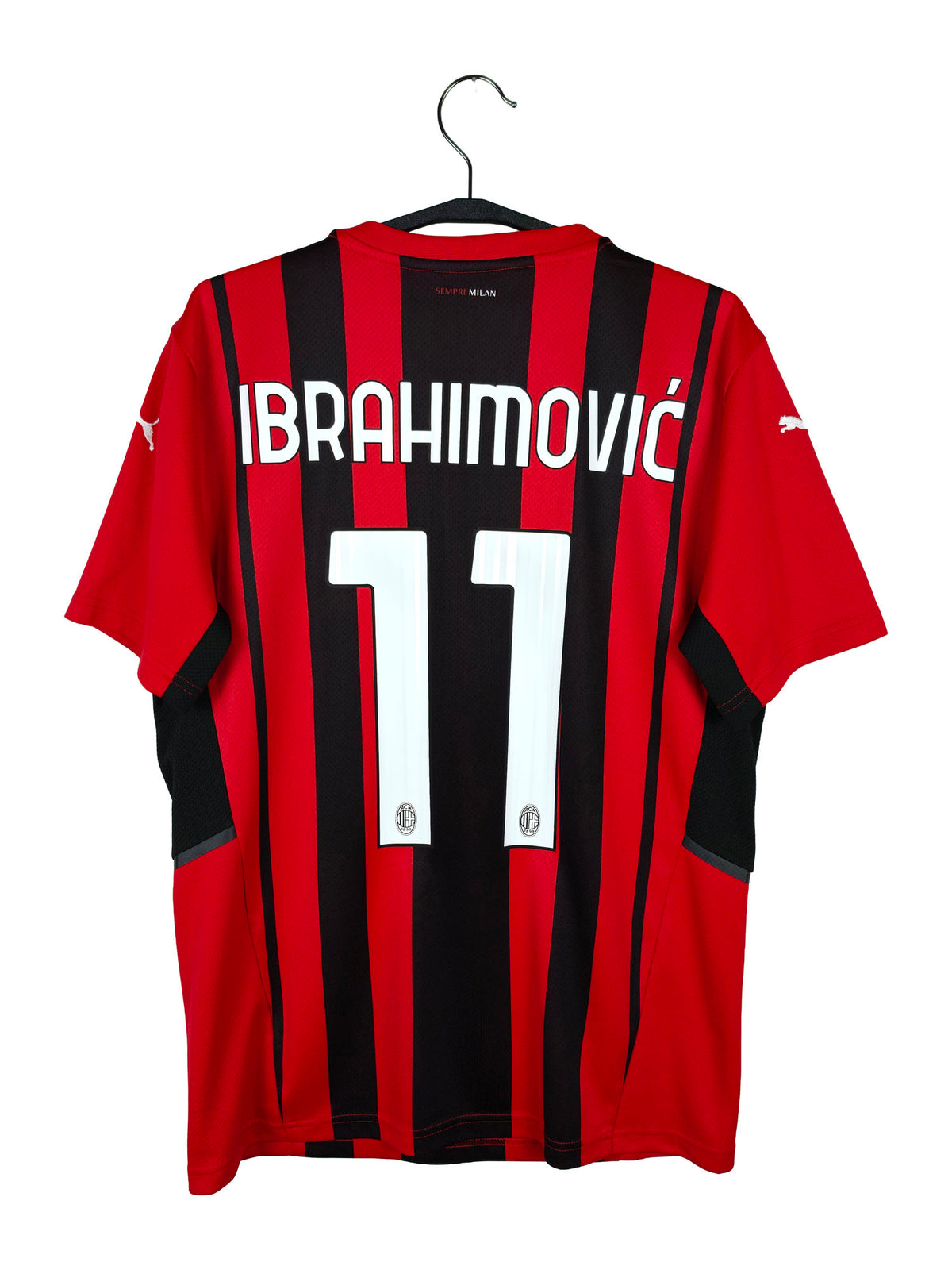 2021-22 AC Milan Home Shirt Ibrahimović #11 - back view