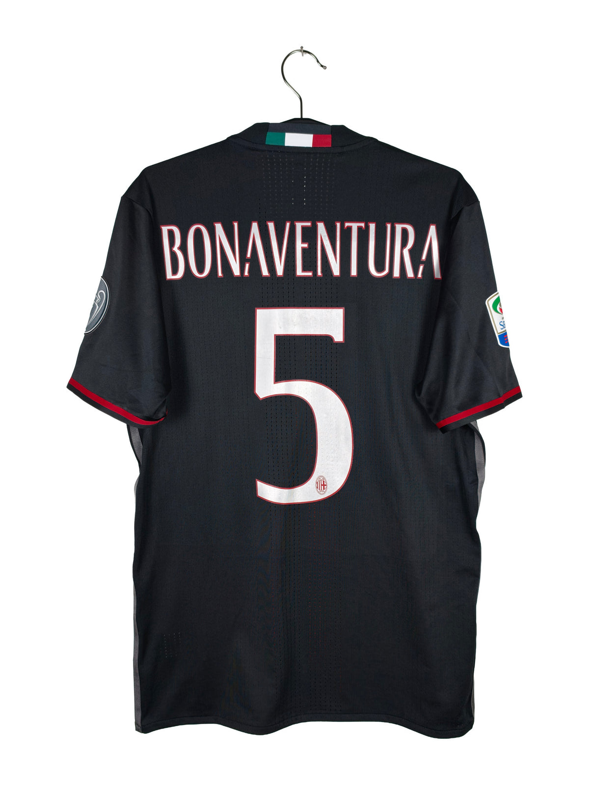 2016-17 AC Milan Home Shirt Bonaventura #5 (Pro) - back view