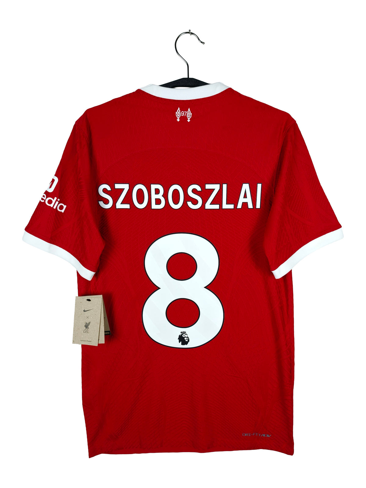 2023-24 Liverpool Home Shirt Szoboszlai #8 (Pro) - back view