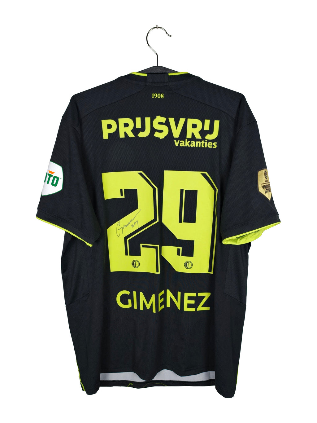 2023-24 Feyenoord Fourth Shirt Giménez #29 (Pro) (Signed) - back view