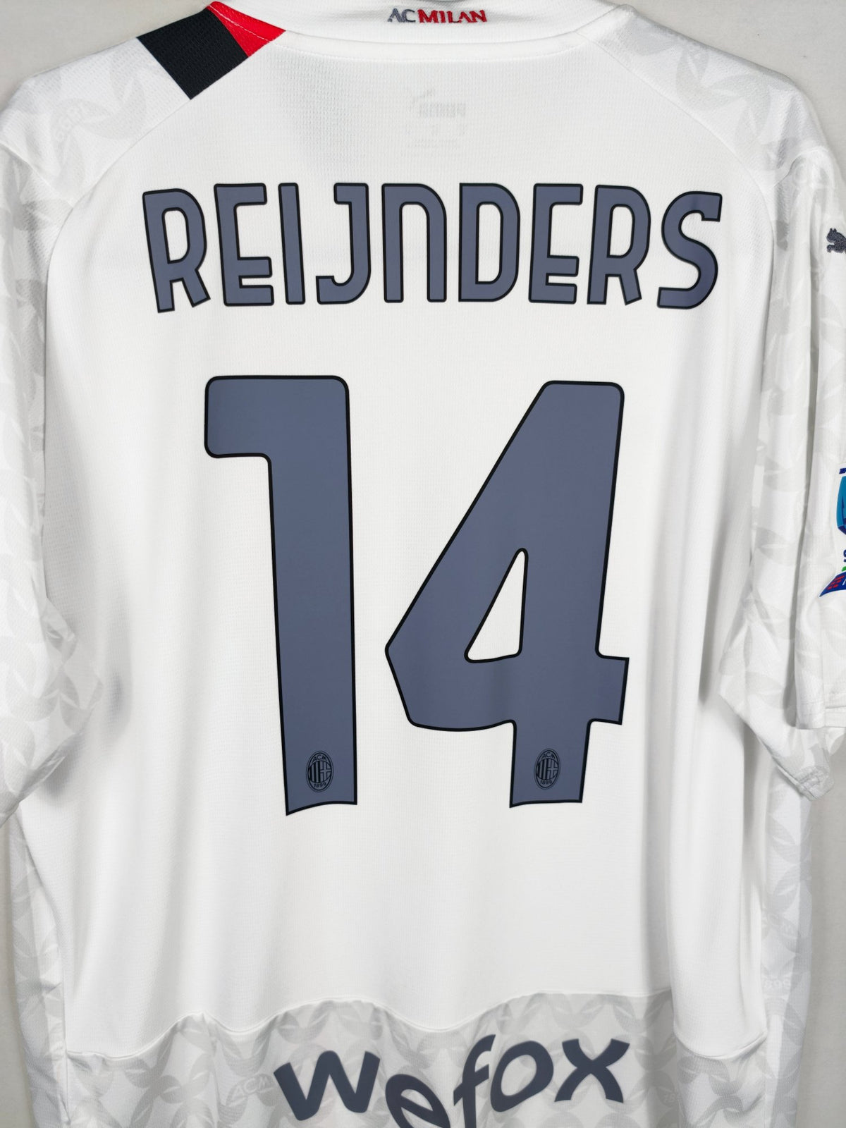 2023-24 AC Milan Away Shirt Reijnders #14 - detailed view