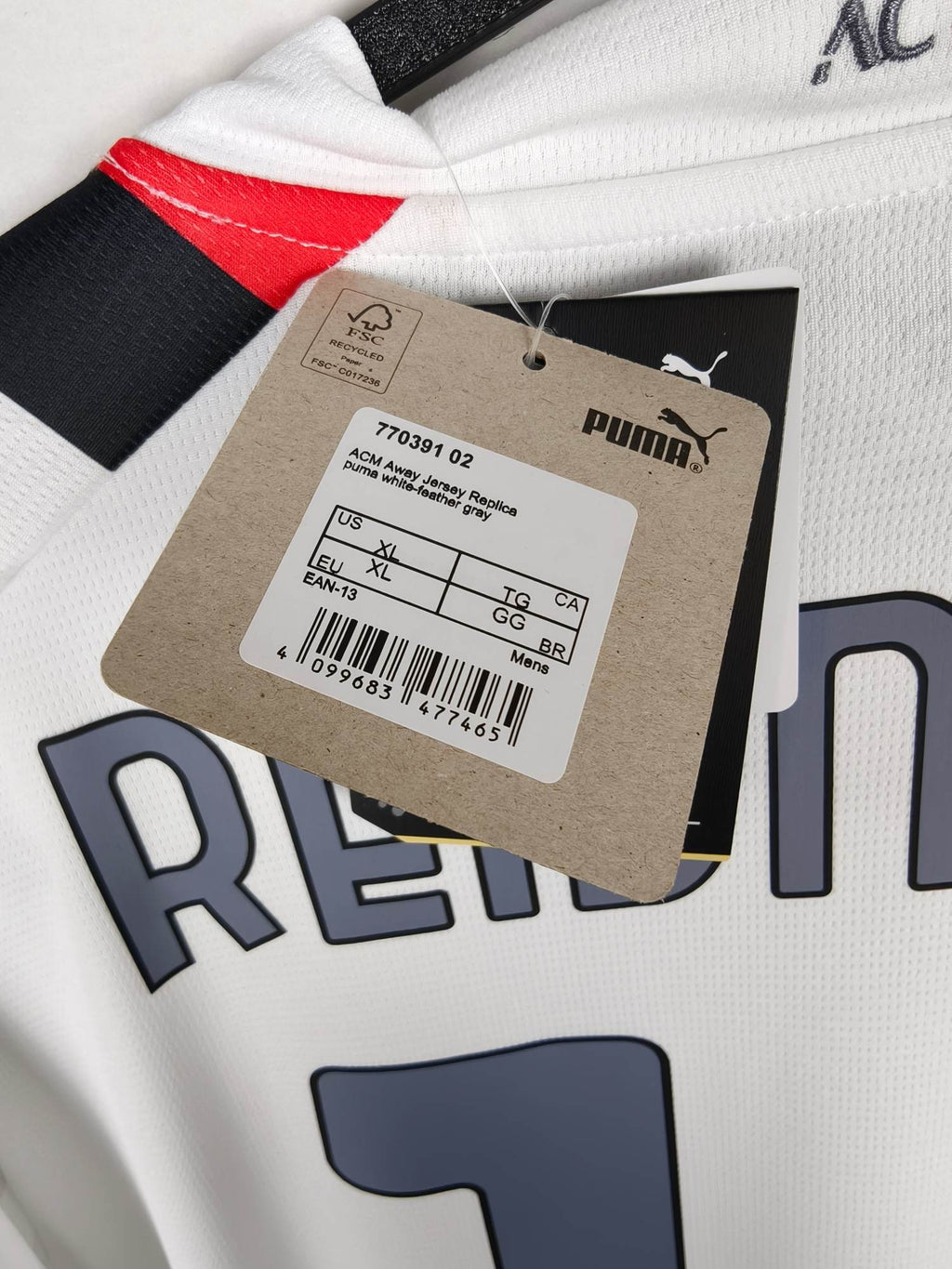 2023-24 AC Milan Away Shirt Reijnders #14 - detailed view