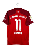2021-22 Bayern Munich Home Shirt Coman #11 - back view