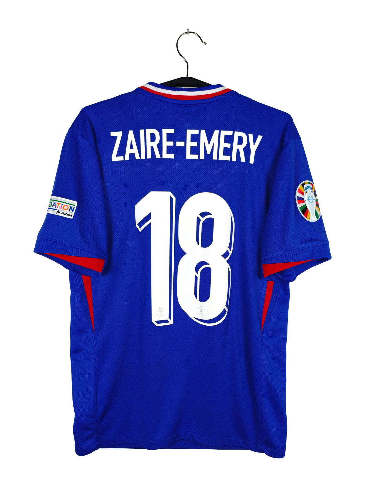 2024-26 France Home Shirt Zaïre-Emery #18 - back view