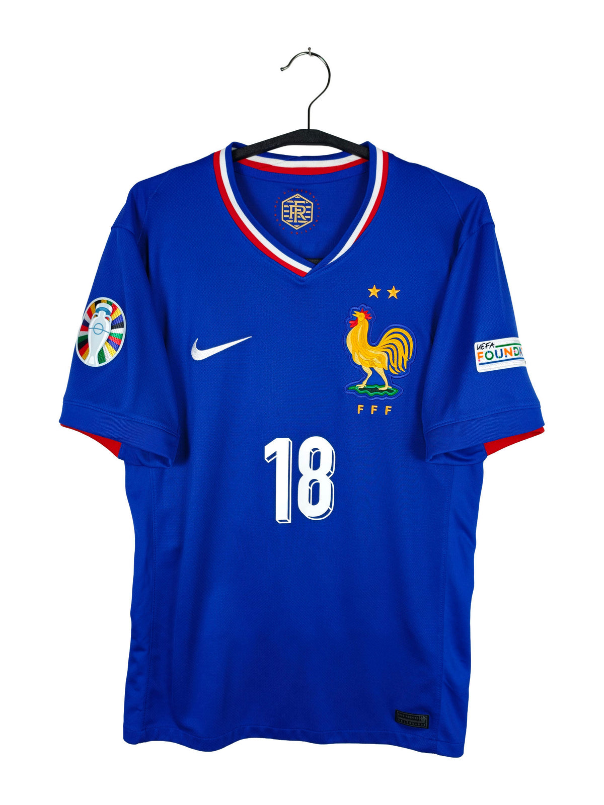 2024-26 France Home Shirt Zaïre-Emery #18 - front view