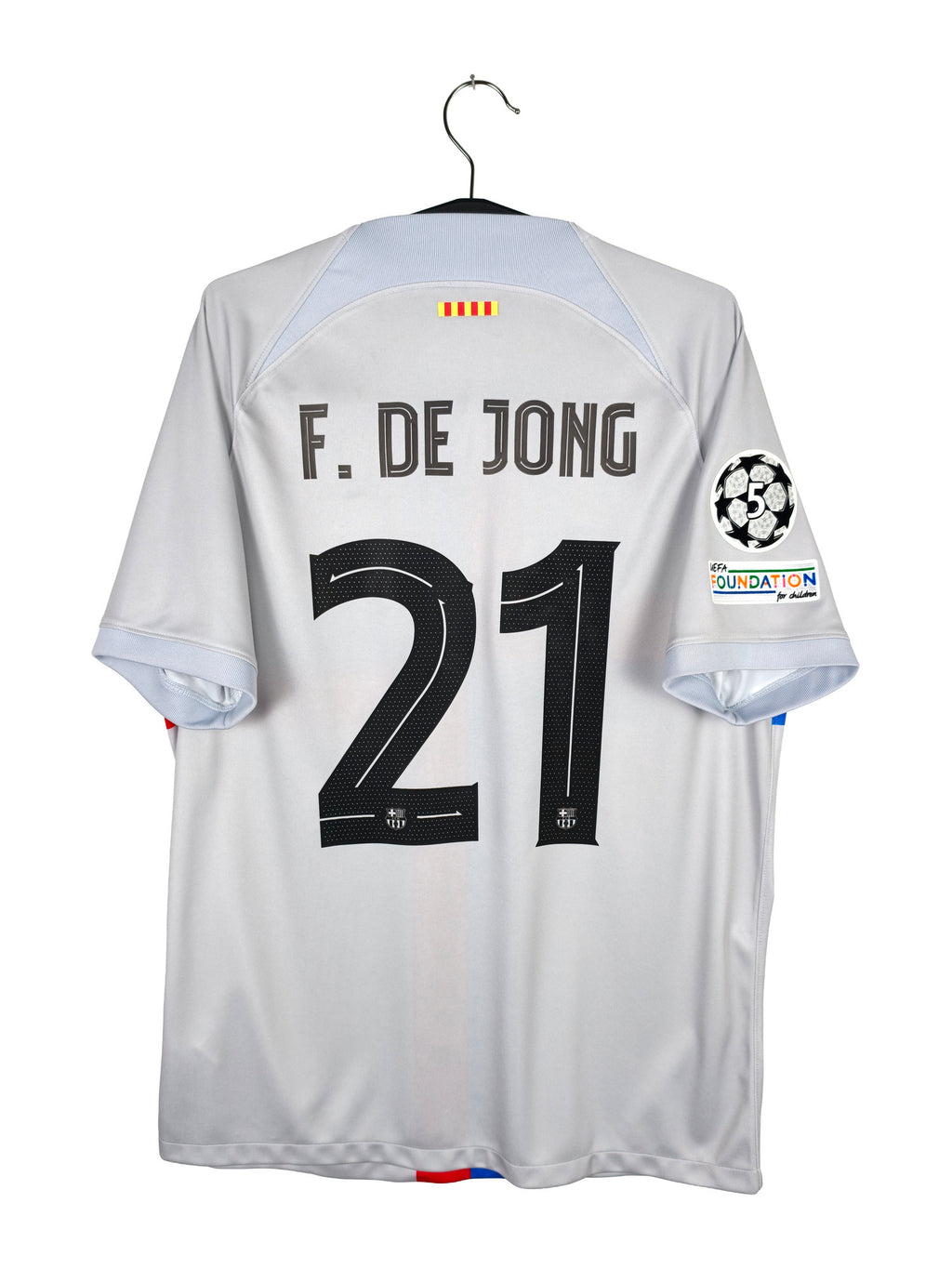 2022-23 Barcelona Third Shirt F. de Jong #21 - back view