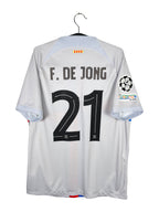 2022-23 Barcelona Third Shirt F. de Jong #21 - back view