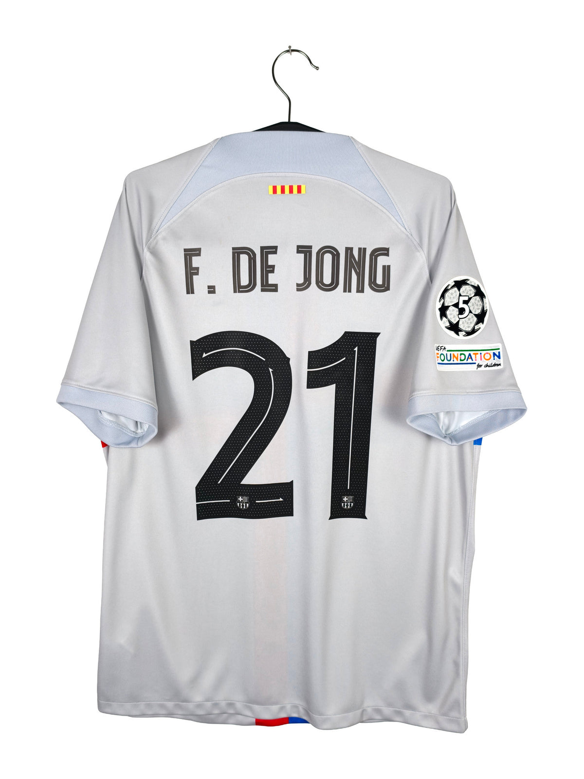 2022-23 Barcelona Third Shirt F. de Jong #21 - back view