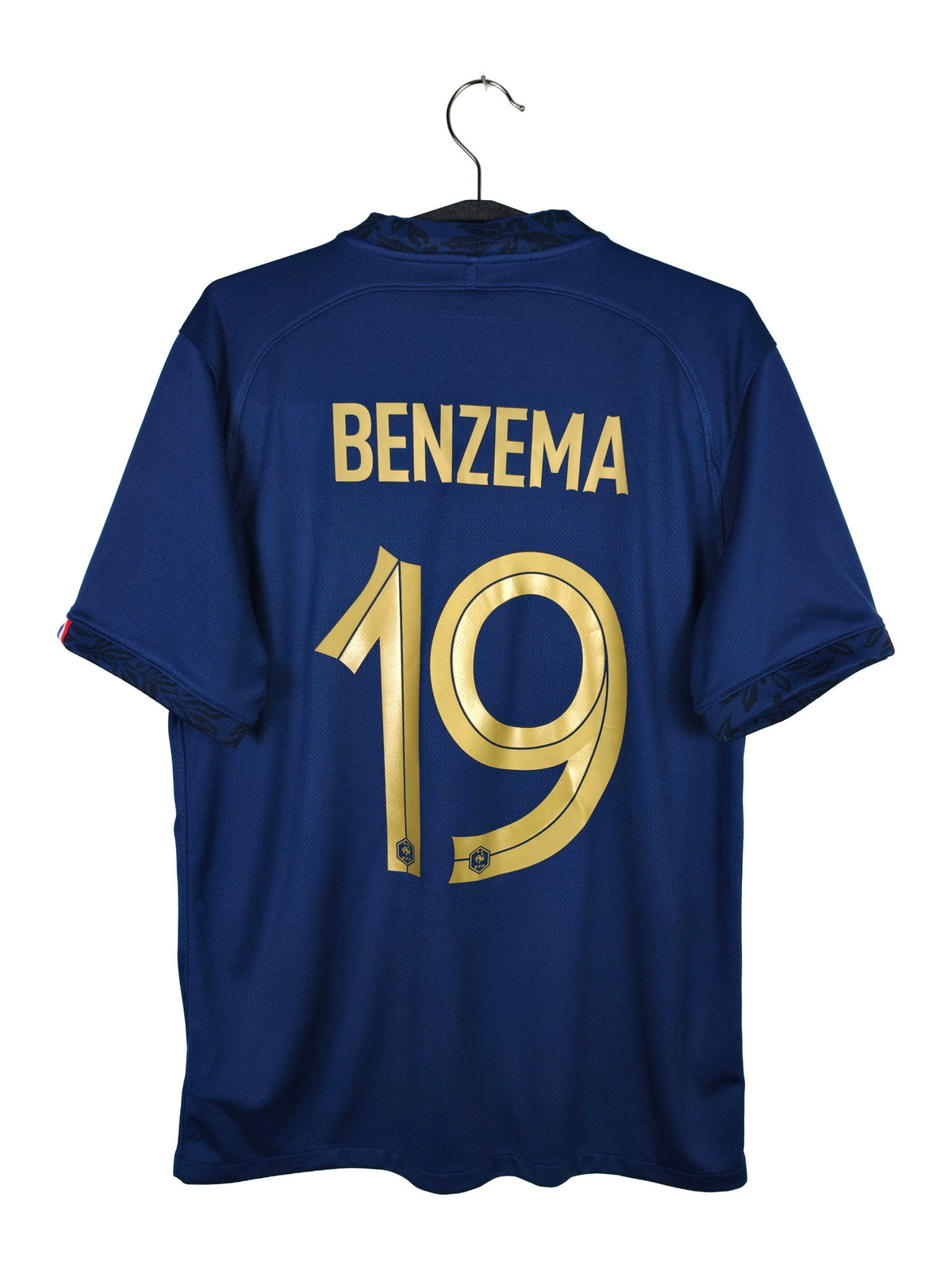 2022-23 France Home Shirt Benzema #19 - back view
