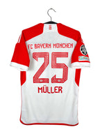 2023-24 Bayern Munich Home Shirt Müller #25 - back view